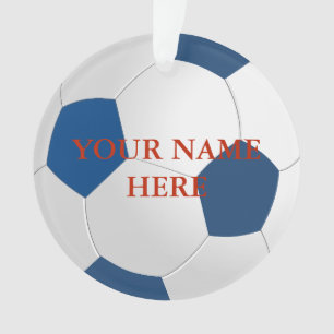 Personalisierter Fußballball Name Weihnachten Ornament