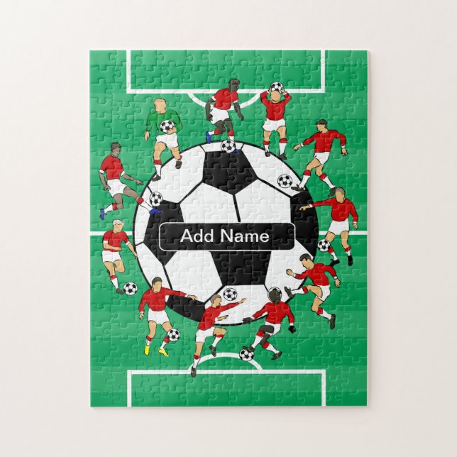 Personalisierter Fußballball und Spieler (Vertikal)