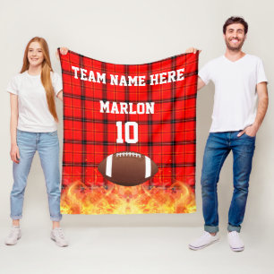 Personalisierter Fußballplatz Fleecedecke