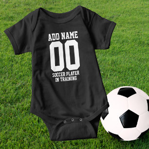 Personalisierter Fußballspieler Baby Strampler
