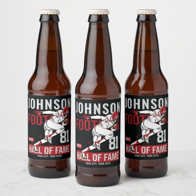 Personalisierter Fußballspieler Bierflaschenetikett (Flaschen)