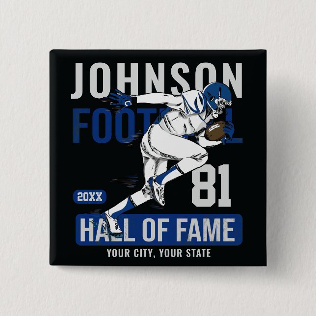 Personalisierter Fußballspieler Button (Vorderseite)