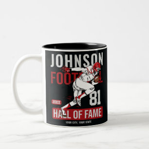 Personalisierter Fußballspieler Zweifarbige Tasse