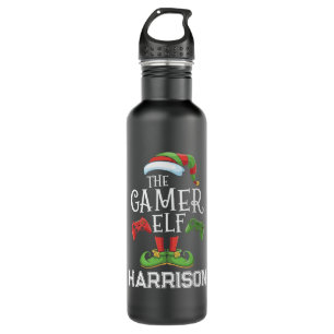 Personalisierter Gamer-Elf-Weihnachts-Video-Gaming Edelstahlflasche