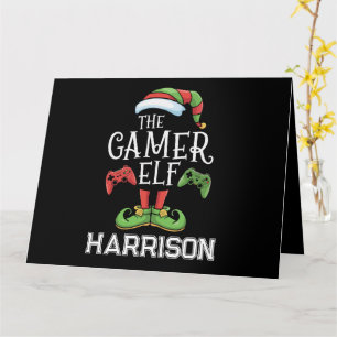 Personalisierter Gamer-Elf-Weihnachts-Video-Gaming Karte
