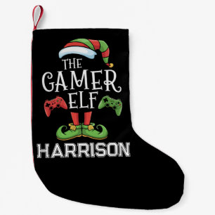 Personalisierter Gamer-Elf-Weihnachts-Videospiel-  Kleiner Weihnachtsstrumpf