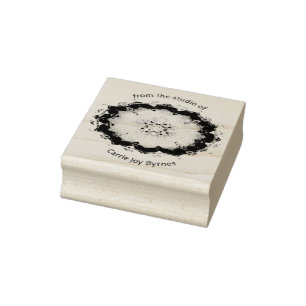 Personalisierter geätzter beunruhigter Mandala Gummistempel
