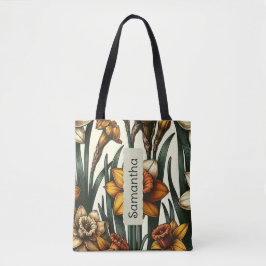 Personalisierter Geburtmonat März affodil Tasche