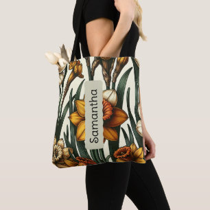Personalisierter Geburtmonat März affodil Tasche