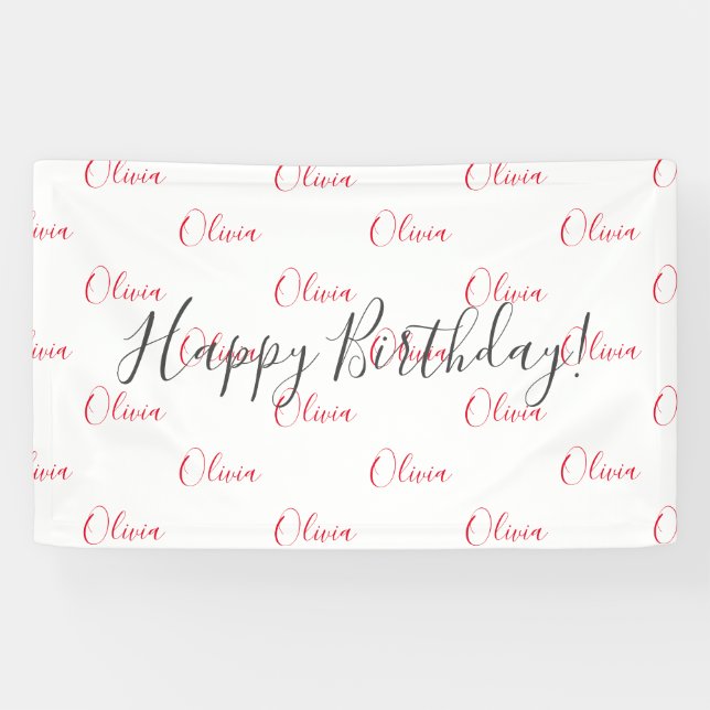 Personalisierter Geburtsname Banner (Horizontal)