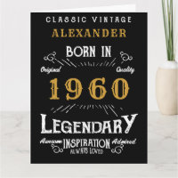 Personalisierter Geburtstag 1960 Name Legendary Bi