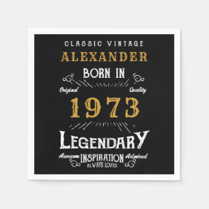 Personalisierter Geburtstag 1973 Name Legendär hin Serviette