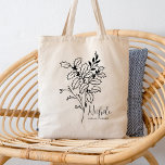 Personalisierter Geburtstag Blume Dezember Boho Tragetasche<br><div class="desc">Ein wunderschönes,  modernes botanisches Bouquet mit Heiligem verkörpert den Geburtsmonat im Dezember. Das ideale Geschenk,  um Ihrem Liebsten zu zeigen,  wie viel Sie sich kümmern. Ideal für jeden Anlaß,  Geburtstage,  beste Freunde,  Muttertag,  Brautjunggeschenk,  Trauzeugin,  junge Mutter und vieles mehr! Einfach Personalisiert mit Ihrer Namenswahl.</div>