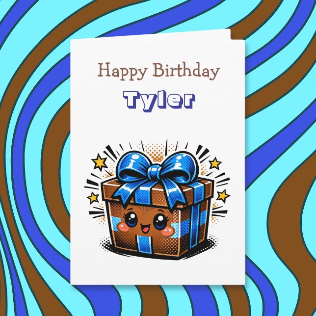 Personalisierter Geburtstag für Jungen | Cupcake  Karte (Von Creator hochgeladen)