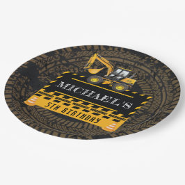 Personalisierter Geburtstag im Bau Pappteller