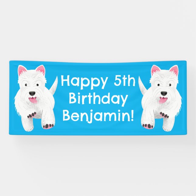 Personalisierter Geburtstag im westlichen Hochland Banner (Horizontal)