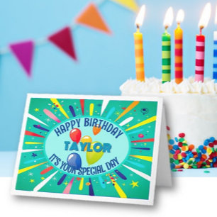 Personalisierter Geburtstag Karte
