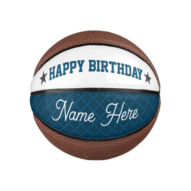 PERSONALISIERTER GEBURTSTAG MINI BASKETBALL (Vorderseite)