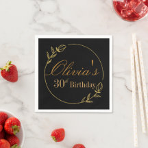 Personalisierter Geburtstag mit goldenem Rahmen