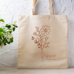 Personalisierter Geburtstag Monat Blume Oktober Bo Tragetasche<br><div class="desc">Ein wunderschönes,  modernes Botanisches Kosmosebouquet in Terrakotta-Rostfarbe repräsentiert den Geburtsmonat des Oktober. Das ideale Geschenk,  um Ihrem Liebsten zu zeigen,  wie viel Sie sich kümmern. Ideal für jeden Anlaß,  Geburtstage,  beste Freunde,  Muttertag,  Brautjunggeschenk,  Trauzeugin,  junge Mutter und vieles mehr! Einfach Personalisiert mit Ihrer Namenswahl.</div>