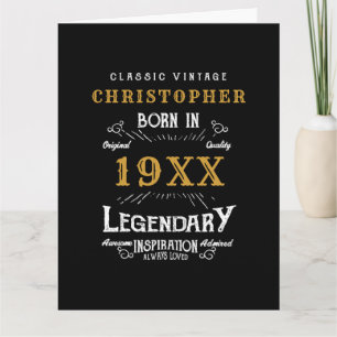 Personalisierter Geburtstag Monogram Legendary Vat Karte