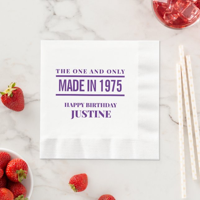 Personalisierter Geburtstag Napkins Serviette (Beispiel)