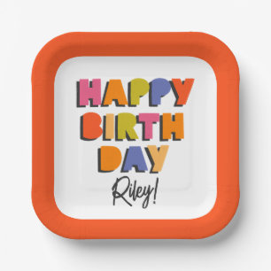 Personalisierter Geburtstag Pappteller