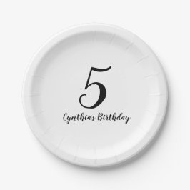 Personalisierter Geburtstags-Party-Papier-Teller Pappteller