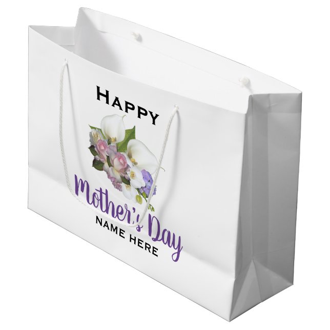 Personalisierter Geburtstagsgeschenk Große Geschenktüte (Vorderseite Schrägansicht)