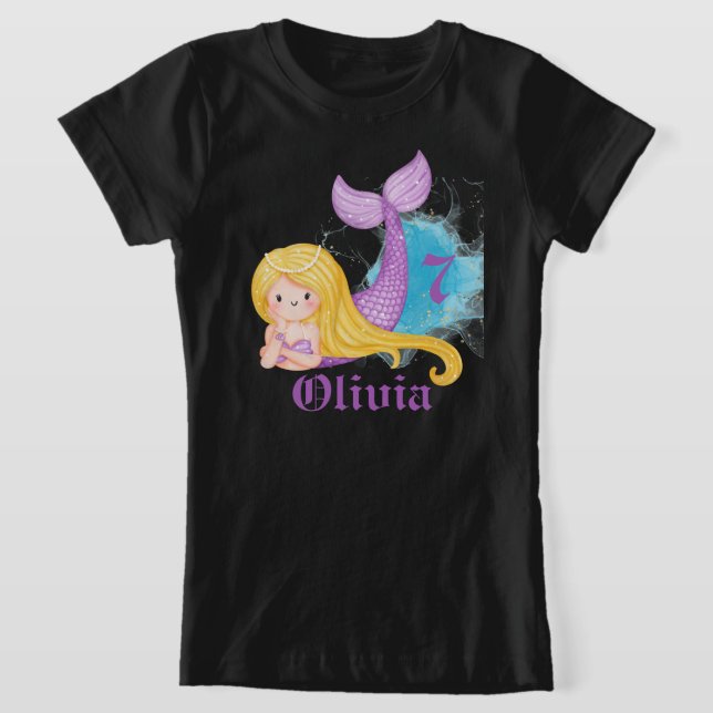 Personalisierter Geburtstagsmädchen T - Shirt (Ablage )
