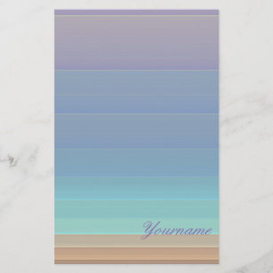 Personalisierter gedämpfter Regenbogen Stripes Briefpapier