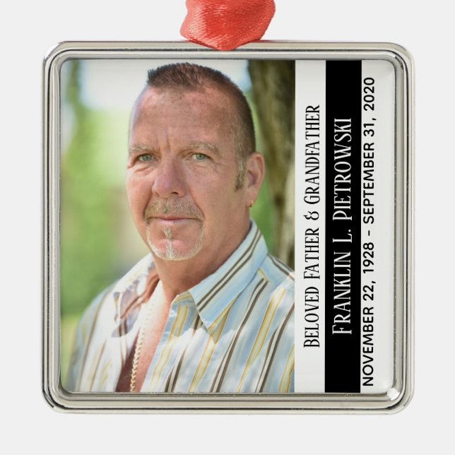 Personalisierter Gedenkplatz Ornament Aus Metall (Vorne)