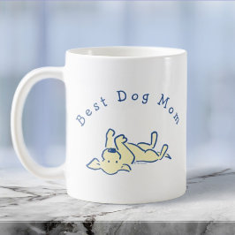 Personalisierter Gelbe Labrador Lounges Simple Whi Kaffeetasse