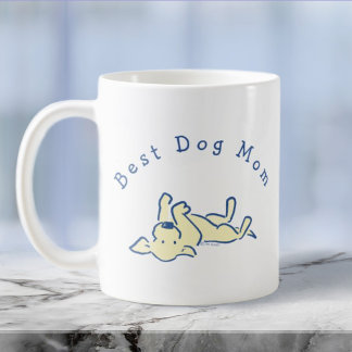 Personalisierter Gelbe Labrador Lounges Simple Whi Kaffeetasse