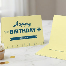 Personalisierter gelber Butterstab zum Geburtstag  Karte