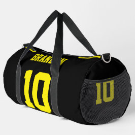 Personalisierter, gelber, moderner, bedruckter Ruc Duffle Bag