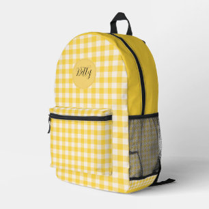 Personalisierter gelber Muster-Rucksack Bedruckter Rucksack