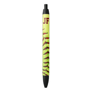 Personalisierter gelber Softbalball Kugelschreiber