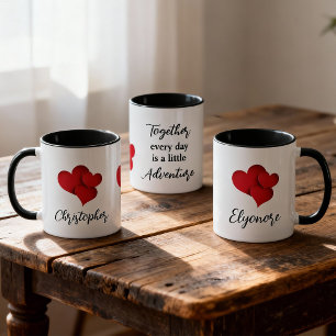 Personalisierter gemeinsamer Abenteuer-Tagesquote Tasse