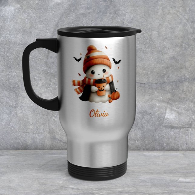 Personalisierter gemütlicher Geist und Kürbisgewür Reisebecher (Von Creator hochgeladen)