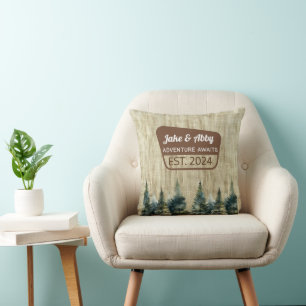 Personalisierter gemütlicher Kiefernbaum Outdoor N Kissen
