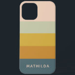 Personalisierter geometrischer, pastenförmiger Ret Case-Mate iPhone Hülle<br><div class="desc">Personalisiertes Beispiel für geometrische Pastellfarben im Retro-Format</div>