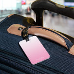 Personalisierter Gepäckanhänger Rosa Gradient Ombr<br><div class="desc">Das Design zeichnet sich durch einen rosa bis weißen Farbverlauf aus,  der mit Ihrem Namen und Ihren Kontaktdaten vollständig anpassbar ist. Verlieren Sie nie wieder den Überblick über Ihre Tasche! Karo in unserem Shop für zusätzliche Farben und abgestimmte Accessoires.</div>