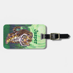 Personalisierter Gepäckträger-Tag für Tiger-Köpfe  Gepäckanhänger