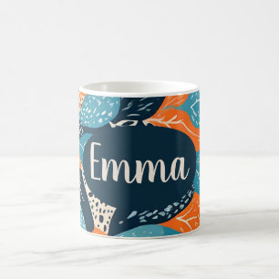 Personalisierter Gepard und abstrakter Druck Kaffeetasse