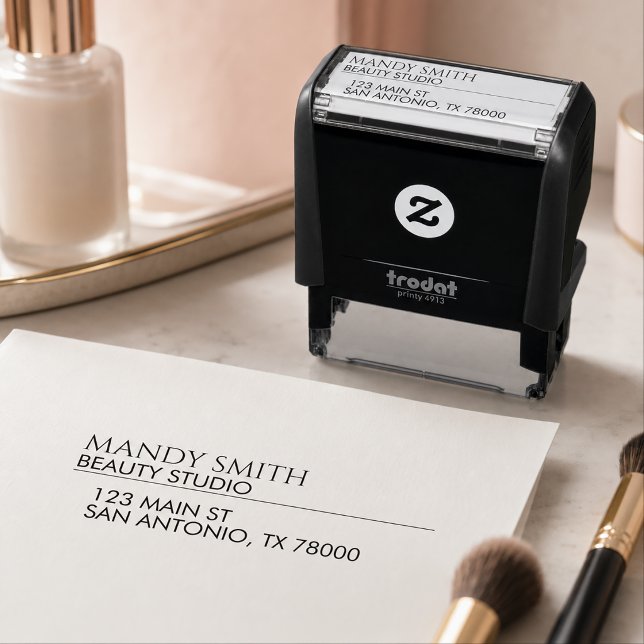 Personalisierter geschäftlicher Rücksendeadresse Permastempel (Personalized Business Return Address Self-inking Stamp)