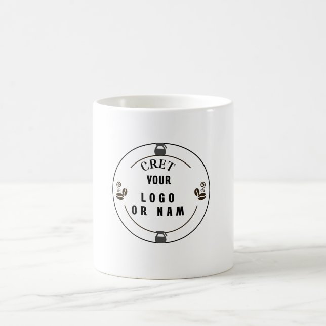 personalisierter Geschäftslogo-Branded-Kaffeebeche Kaffeetasse (Mittel)