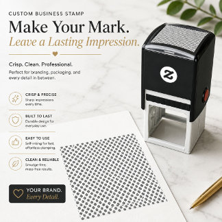 Personalisierter Geschäftslogo-Stempel Permastempel