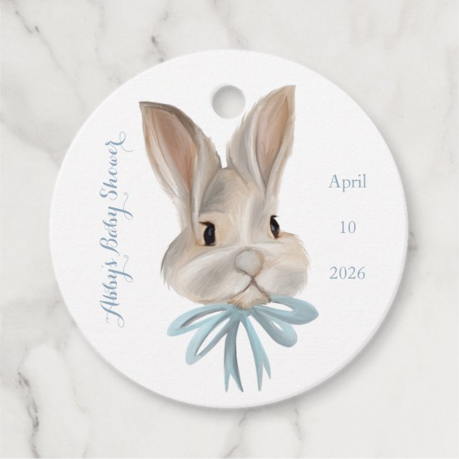 Personalisierter Geschenkanhänger Osterhase (Vorderseite)