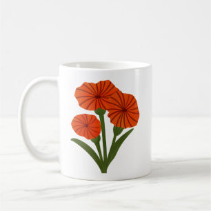 Personalisierter Geschenkbecher mit rotem Blumende Kaffeetasse